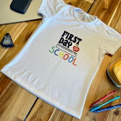 back to school theme t-shirt, personalized back to theme, back to school favors, back to school personalized t-shirts,