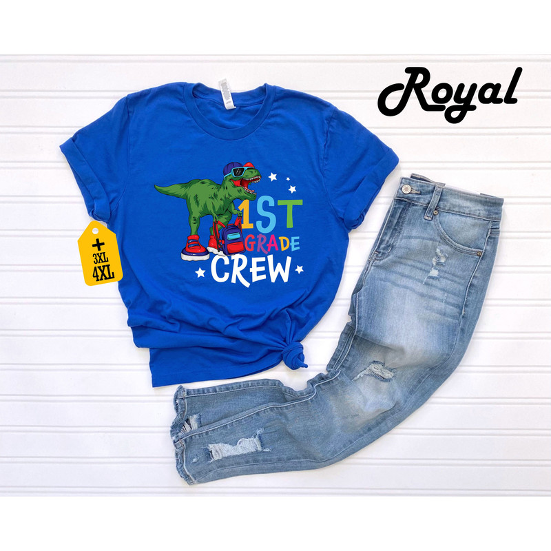 First Day Of School Shirt, Dinosaur Crew Shirt, Team 1st Grade Shirt, Back To School Shirt, First Grade Tee, First Day Of School Teacher Tee - 1.jpg