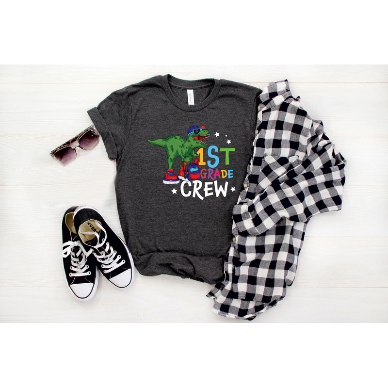 First Day Of School Shirt, Dinosaur Crew Shirt, Team 1st Grade Shirt, Back To School Shirt, First Grade Tee, First Day Of School Teacher Tee - 6.jpg
