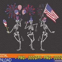 dancing skeleton 4th of july, independence-day, digital file
