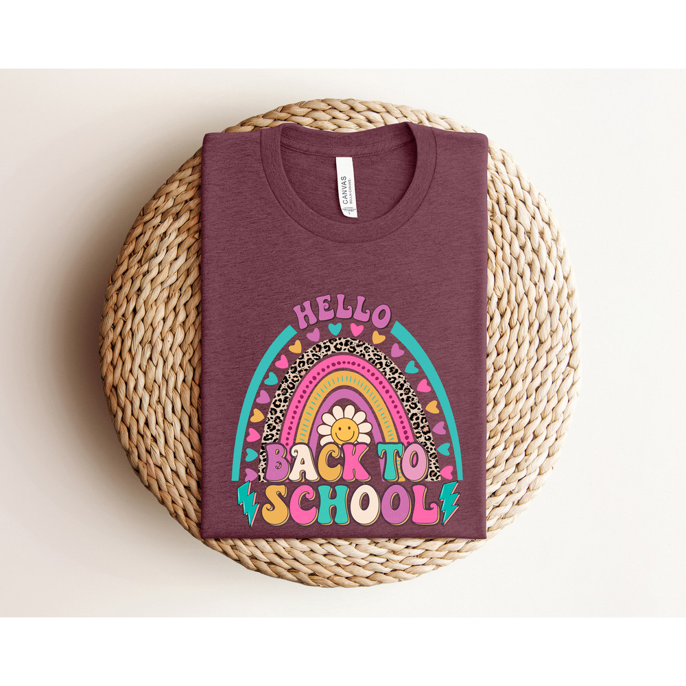 Hello Back To School Shirt, Teacher Shirt, First Day Of School Shirt, Back To School Shirt, Teacher Tee, Teacher Apparel, Hello School Tee - 2.jpg
