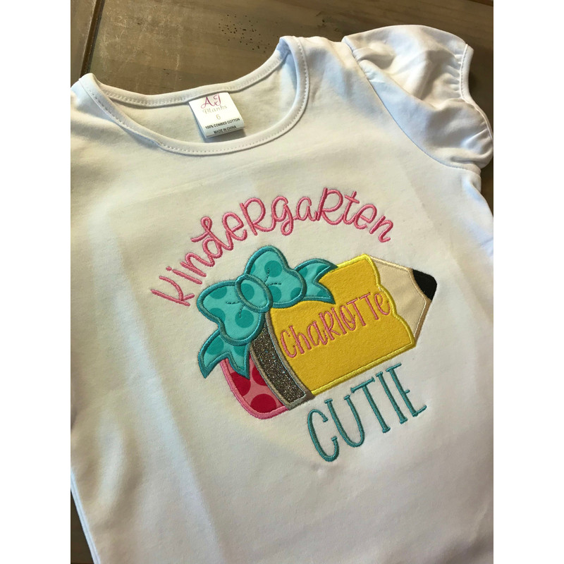 Kindergarten Cutie Shirt, Kindergarten Tee, Back to School Tee, Kindergarten Shirt, First Day of School, Kindergarten Gift, First Grade Tee - 2.jpg