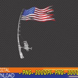 vintage fishing rod american flag funny fishing svg, eps, png, dxf, digital download
