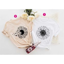 sunflower shirt, floral tee shirt, flower shirt, garden shirt, womens fall shirt, sunflower tshirt sunflower shirts. sun