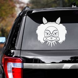 princess mononoke, anime decal, anime sticker, movie decal, princess mononoke decal, princess mononoke sticker