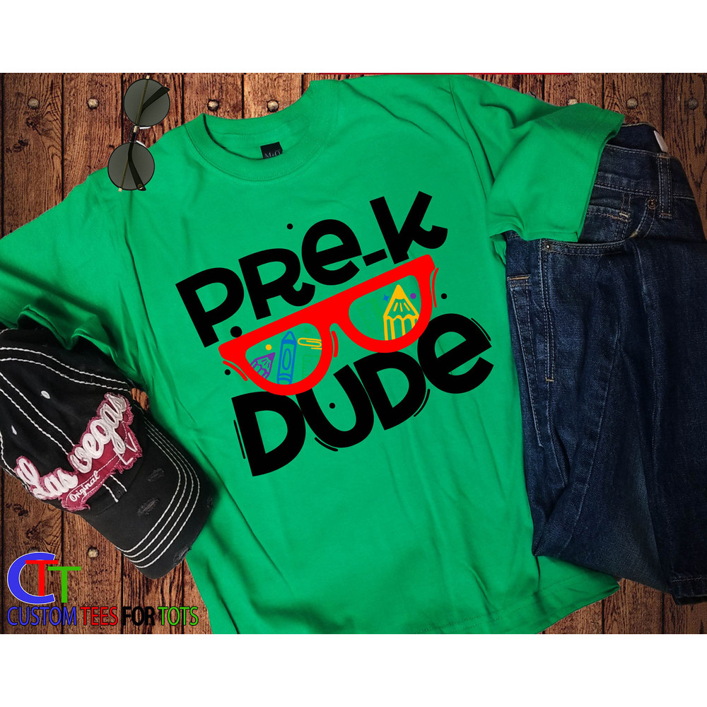 Pre-K Dude shirt- Pre-K 1st day of school shirt - Kids Boy Girl back to school Tee - 3.jpg