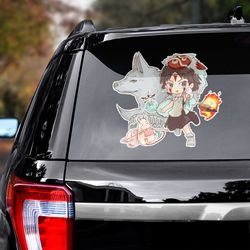 princess mononoke, princess mononoke sticker, anime decal, anime sticker, princess mononoke decal, movie decal