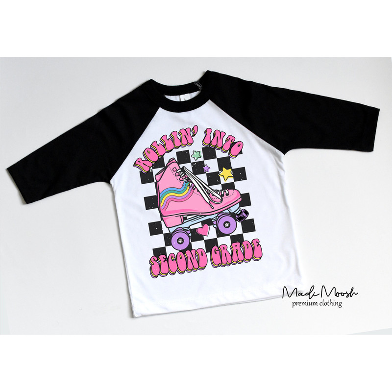 Rollin Into Second Grade Kids Shirt - 2nd Grade Skating Toddler Tee - Roller Skate School Kids Shirt - 3.jpg