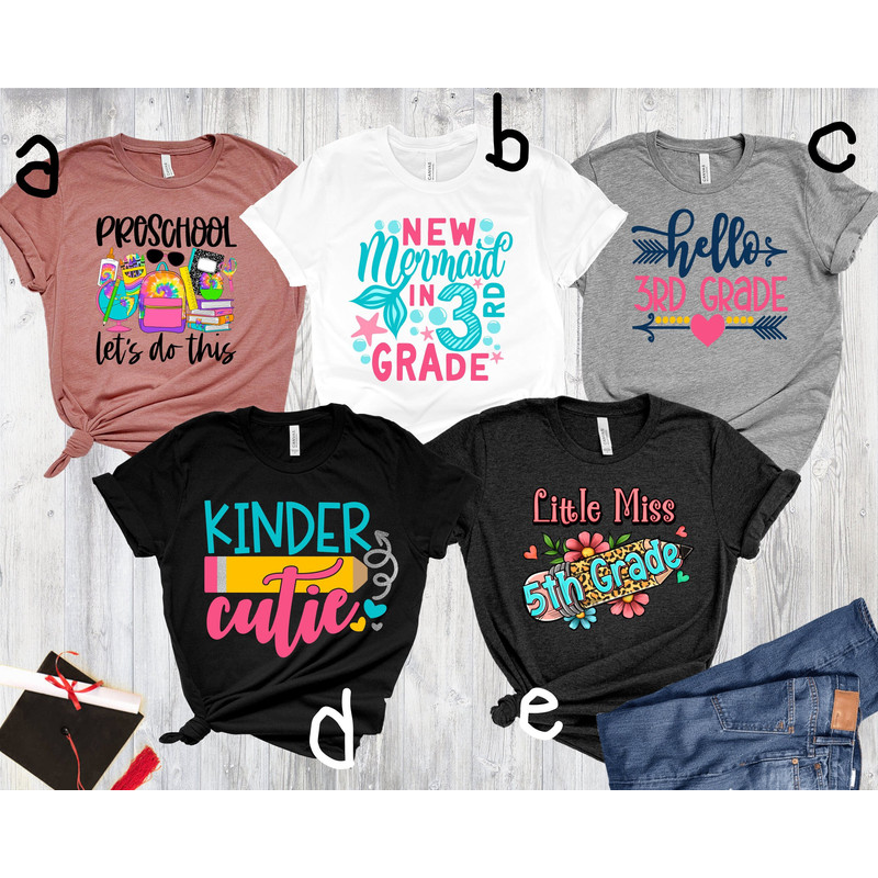 Shirt for Daughter, Return to School Shirt, Back to School, Kindergarden Shirt, Cute Preschool Shirts, First Day Of School Tee, 1st Grade - 1.jpg