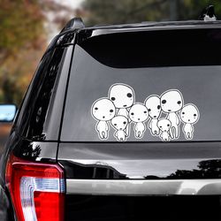 princess mononoke decal, anime decal, anime sticker, princess mononoke, movie decal, princess mononoke sticker