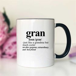 gran noun coffee mug  gran gift  gran mug  gift for gran