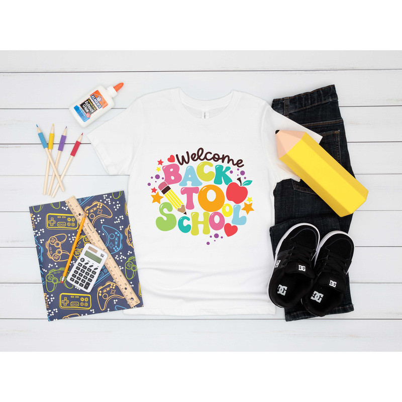 Welcome Back to School Shirt, First Day of School Shirt, Teacher Gift Kindergarten Teacher, Kids Back To School , Happy First Day of School - 5.jpg