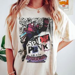 retro across the spider-verse comfort colors shirt, vintage spider-punk t-shirt, spider man across the spider verse shir