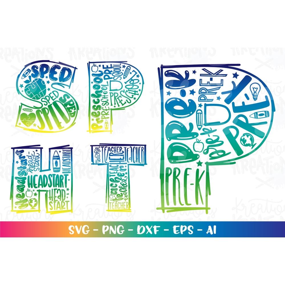 Back to school bundle pack svg Kindergarten Pre-K 1st to 12th grade color kids girl boy iron on cut file download color sublimation - 6.jpg