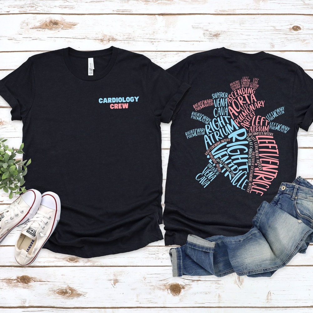 Cardiology Crew T-Shirt Heart Anatomy Tee Shirt Cardio Nurse Shirt Cardiologist Shirt Gift for Nurse Nurses Week Gift Graduation Gift Heart - 1.jpg