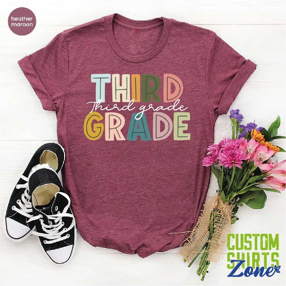 Cute 3rd Grade Shirt, Third Grade Teacher Team, Matching School Shirt, Hello 3rd Grade Shirt, Third Grade Squad Gift, Teacher Appreciation - 5.jpg