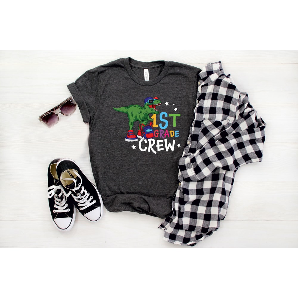 First Day Of School Shirt, Dinosaur Crew Shirt, Team 1st Grade Shirt, Back To School Shirt, First Grade Tee, First Day Of School Teacher Tee - 6.jpg