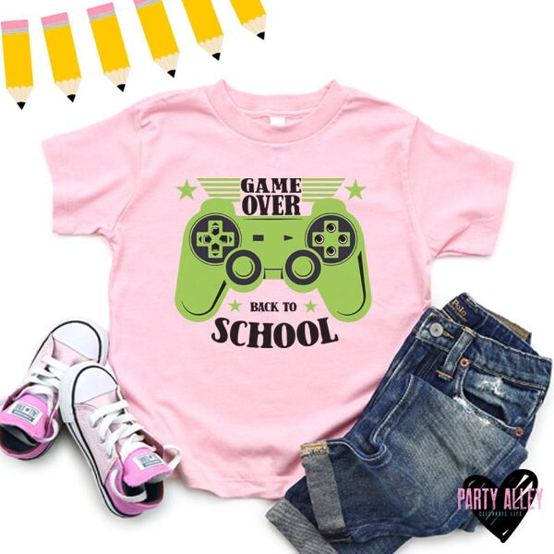Game over back to school shirt Video game school shirt Kids back to school shirt First day of school t-shirt End of summer shirt - 3.jpg
