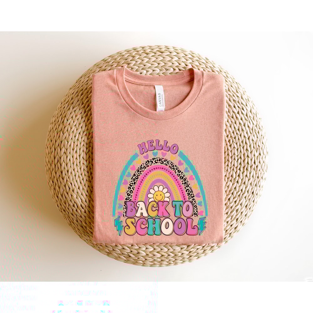 Hello Back To School Shirt, Teacher Shirt, First Day Of School Shirt, Back To School Shirt, Teacher Tee, Teacher Apparel, Hello School Tee - 3.jpg