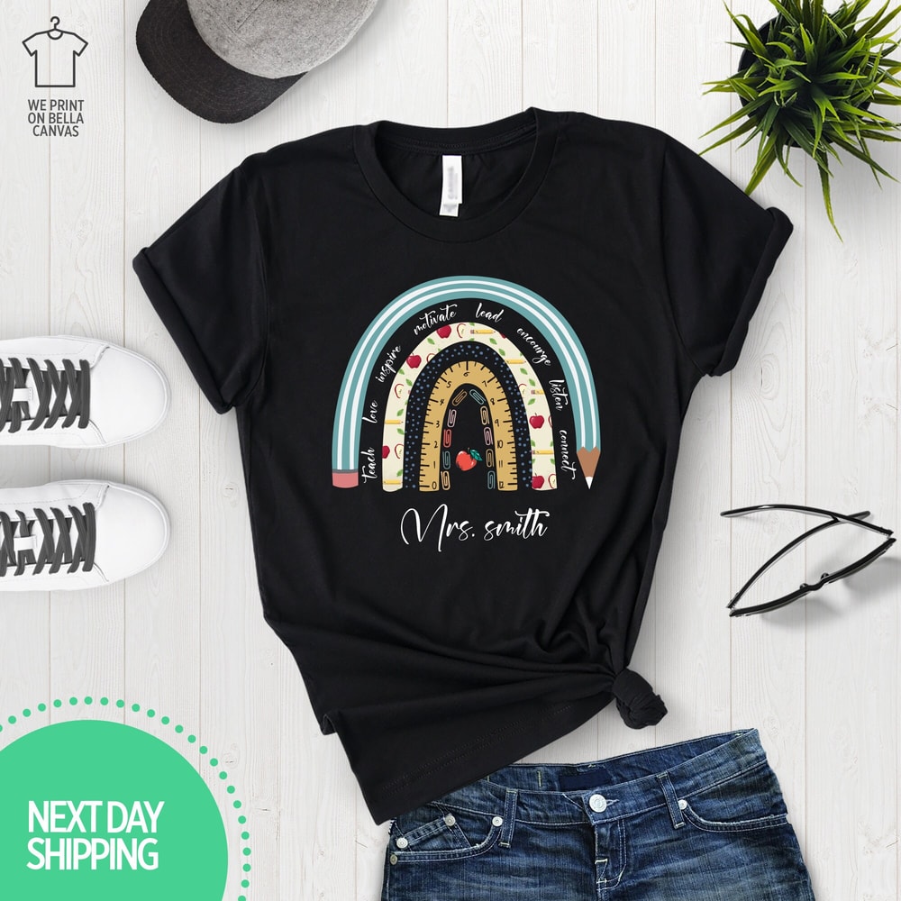 Inspirational Teacher Shirts, Teach Love Inspire Shirt, Back To School Shirt, First Grade Teacher Shirts, Teacher Appreciation Shirt MRV1395 - 5.jpg