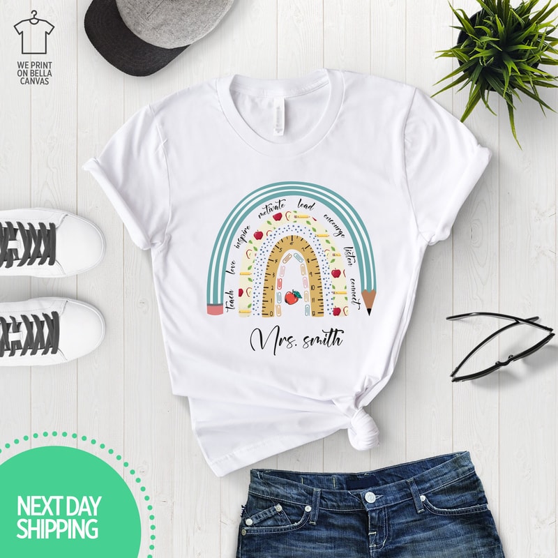 Inspirational Teacher Shirts, Teach Love Inspire Shirt, Back To School Shirt, First Grade Teacher Shirts, Teacher Appreciation Shirt MRV1395 - 6.jpg