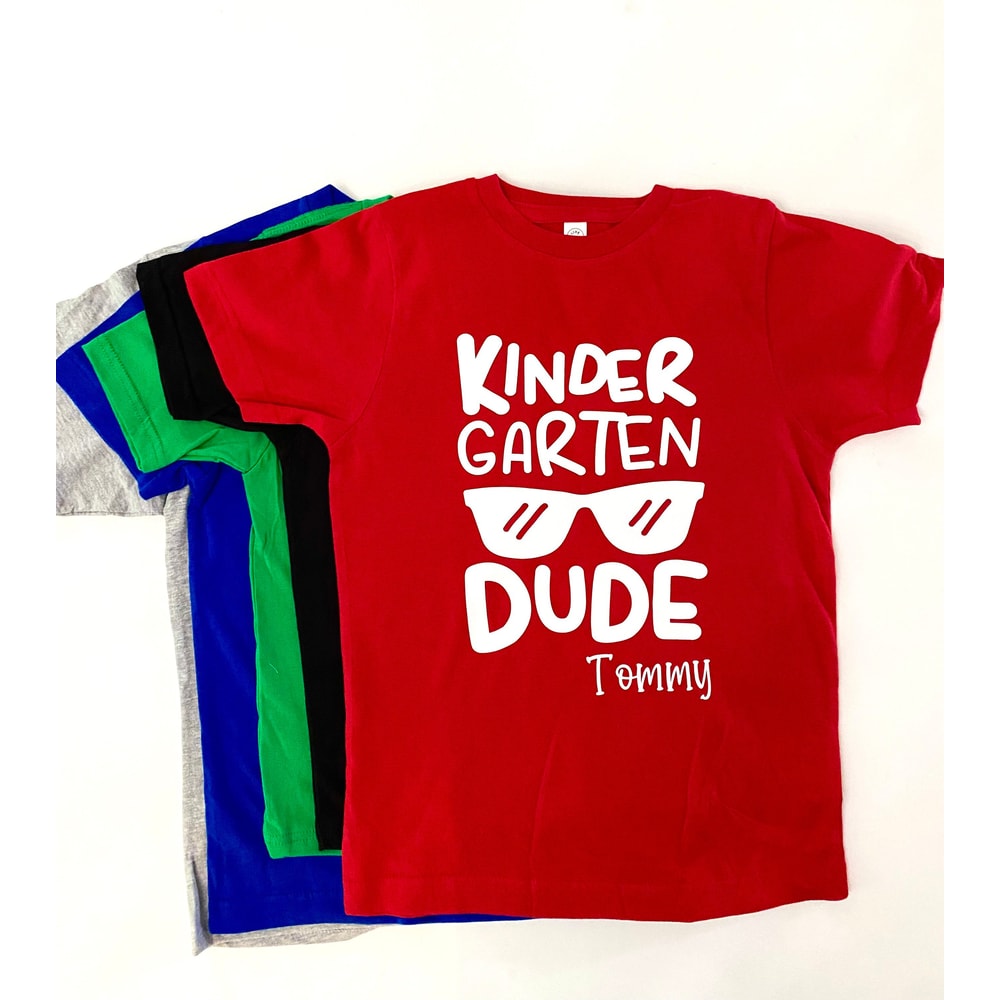 Kindergarten Dude, Boys Kindergarten Shirt, Boys Back to School Shirt, First Day of Kindergarten Shirt, Personalized - 8.jpg