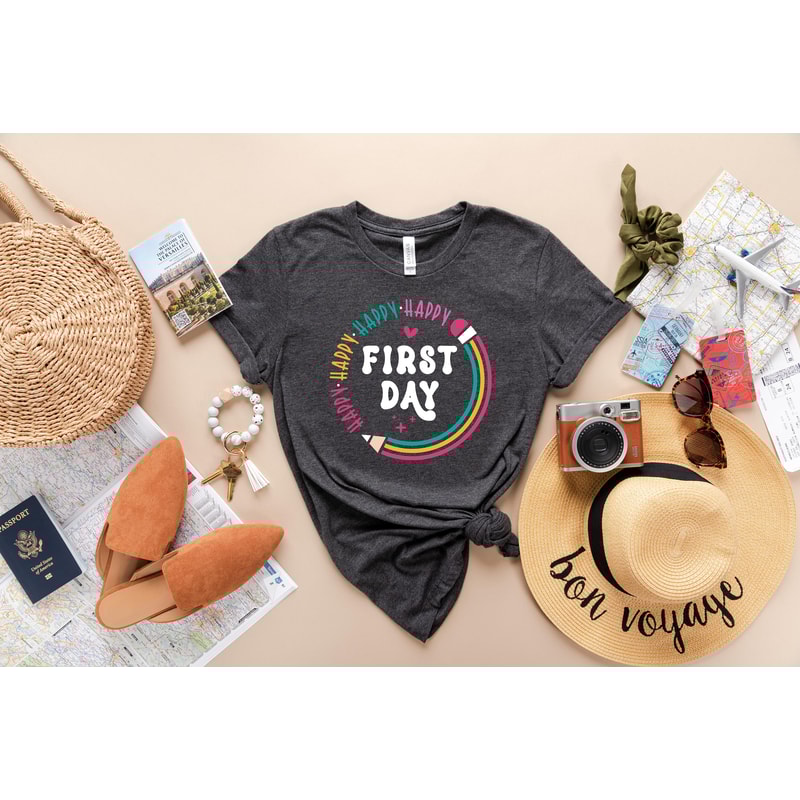 Happy First Day of School Shirt, Teacher Life Shirt, Teacher Gift, Teacher Appreciation, Back to School Shirt, Kindergarten Teacher - 3.jpg