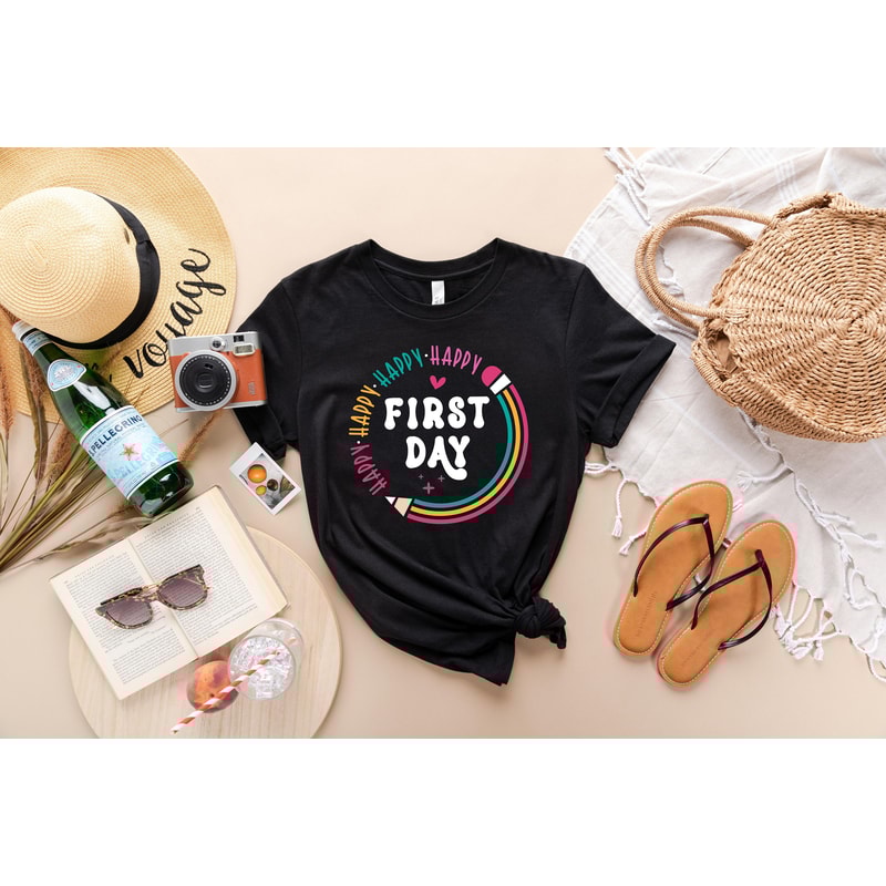 Happy First Day of School Shirt, Teacher Life Shirt, Teacher Gift, Teacher Appreciation, Back to School Shirt, Kindergarten Teacher - 5.jpg