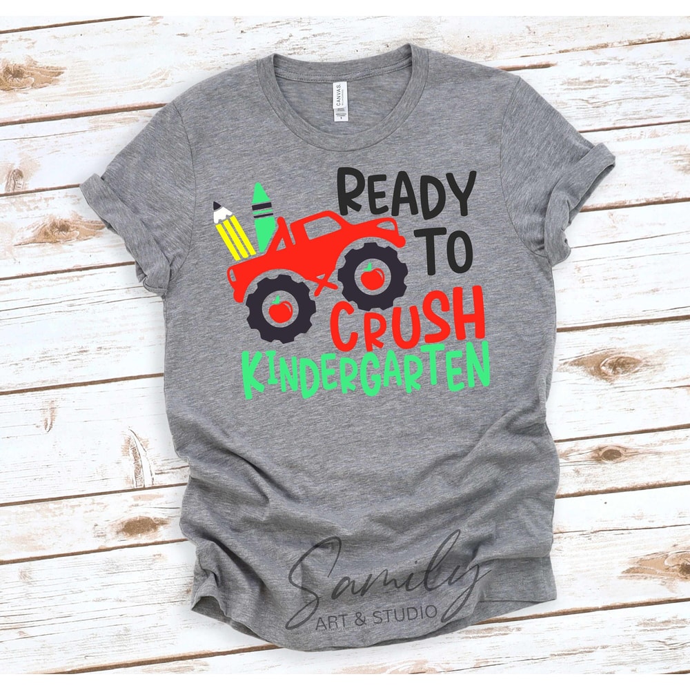 Ready to Crush Kindergarten Svg, 1st Day of School Cut File For Cricut and Silhouette - 2.jpg