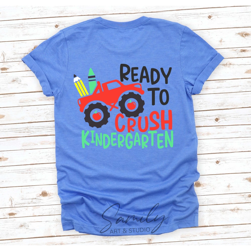 Ready to Crush Kindergarten Svg, 1st Day of School Cut File For Cricut and Silhouette - 3.jpg
