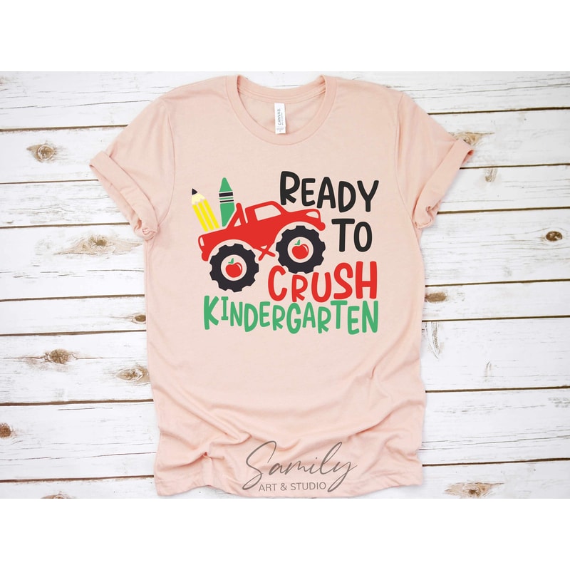 Ready to Crush Kindergarten Svg, 1st Day of School Cut File For Cricut and Silhouette - 5.jpg
