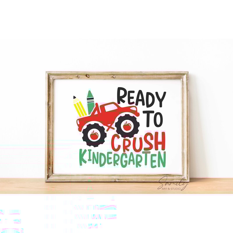 Ready to Crush Kindergarten Svg, 1st Day of School Cut File For Cricut and Silhouette - 7.jpg