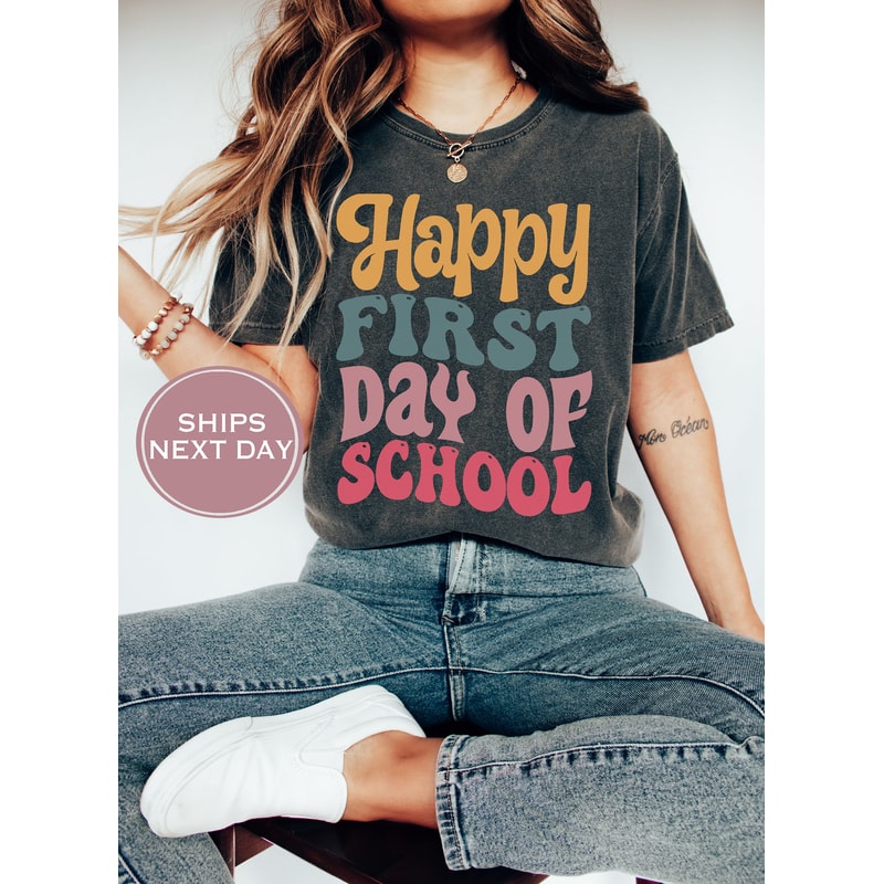 Retro Teacher Comfort Colors Shirt, First Day of School Shirt, Teaching Squad Shirt, Back to School Shirt, Teacher Appreciation - 1.jpg