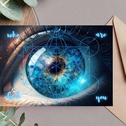 digital greeting card. who are you