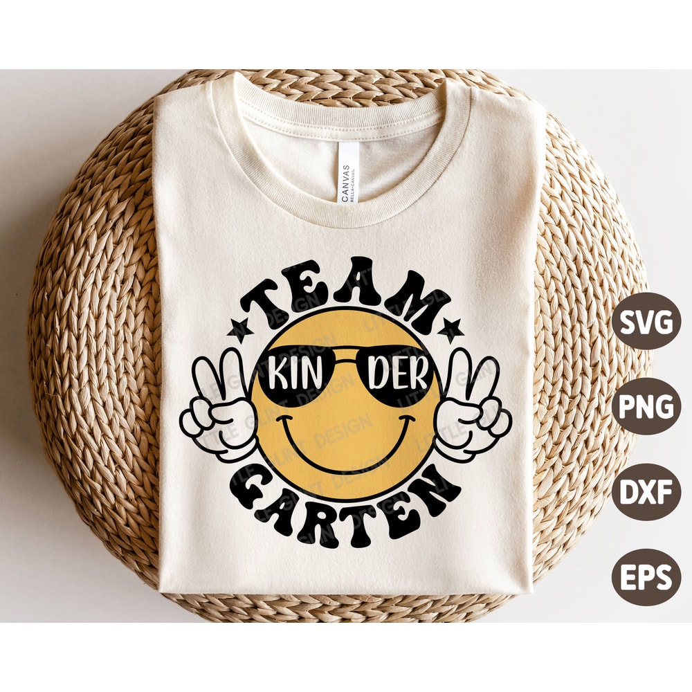 Team kindergarten Svg, Retro Back To School Svg, kindergarten Png, 1st day of school Svg, kindergarten Teacher Shirt, Svg Files For Cricut - 1.jpg