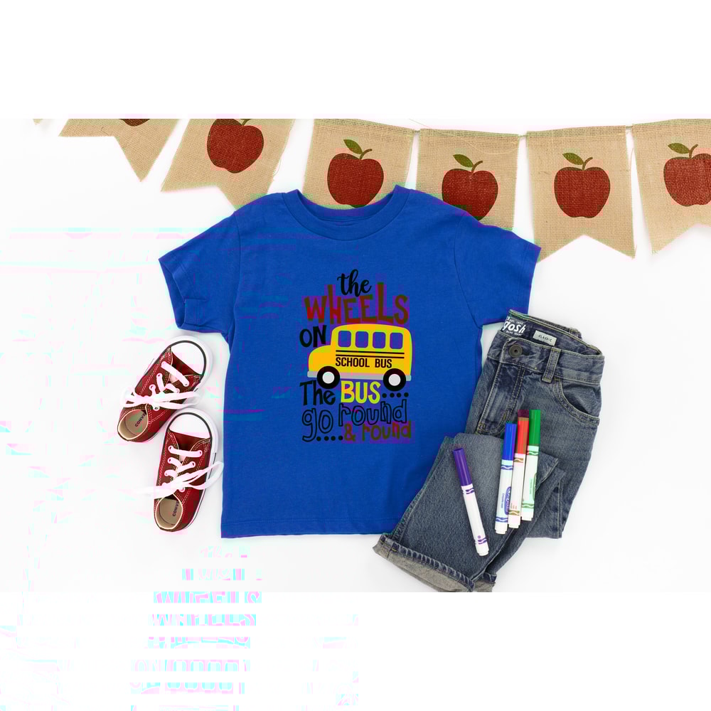 The WHEELS On The BUS shirt, go back to school shirt,School bus shirt, school bus shirt, Cute kids shirt,School tee,First day of school tee - 2.jpg