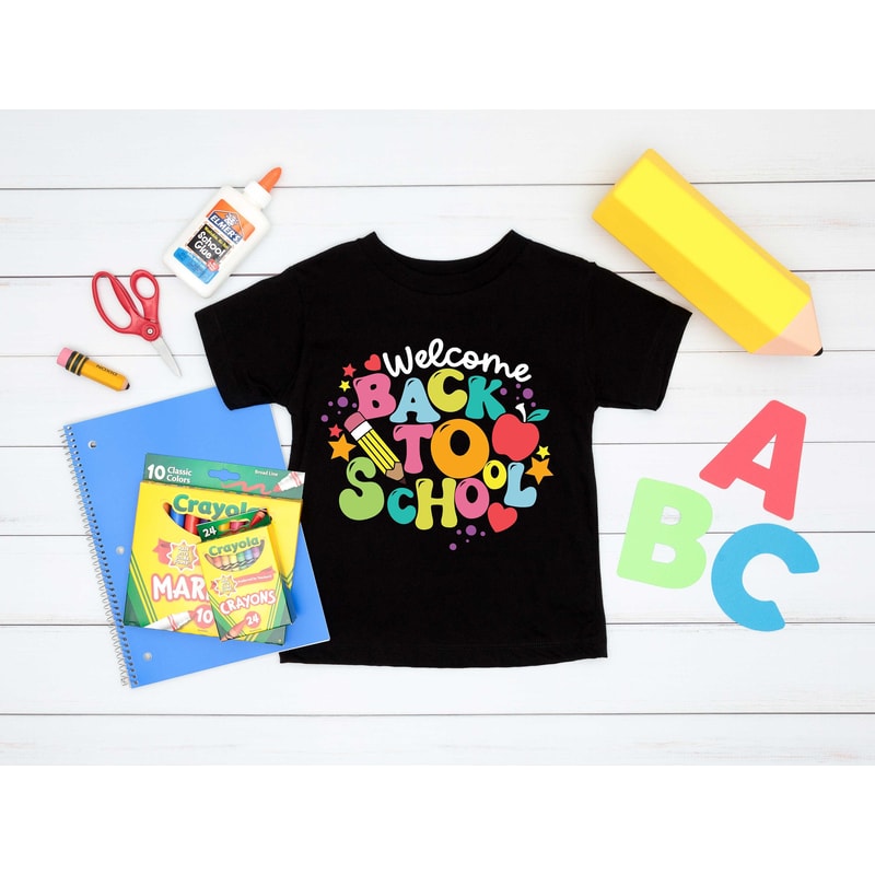 Welcome Back to School Shirt, First Day of School Shirt, Teacher Gift Kindergarten Teacher, Kids Back To School , Happy First Day of School - 1.jpg