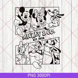 vintage mickey & co png, mickey anh friends png, mickey co est 1928 png, vintage disney png, disney trip png 2023