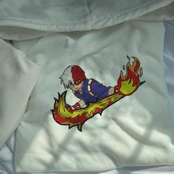 nike x shoto embroidered sweatshirt, anime embroidered sweatshirt, custom brand anime embroidered crewneck, anime custo