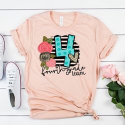 4th grade team back to school fourth grade teacher novelty t-shirt