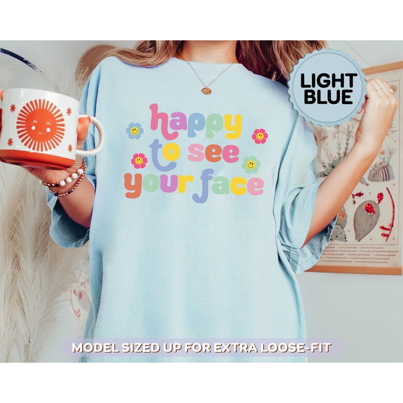 Back to School Teacher Shirt, Happy To See Your Face Shirt, 1st Day of School Gift for Teacher, Funny Teacher Life Shirt, Teacher Sweatshirt - 2.jpg