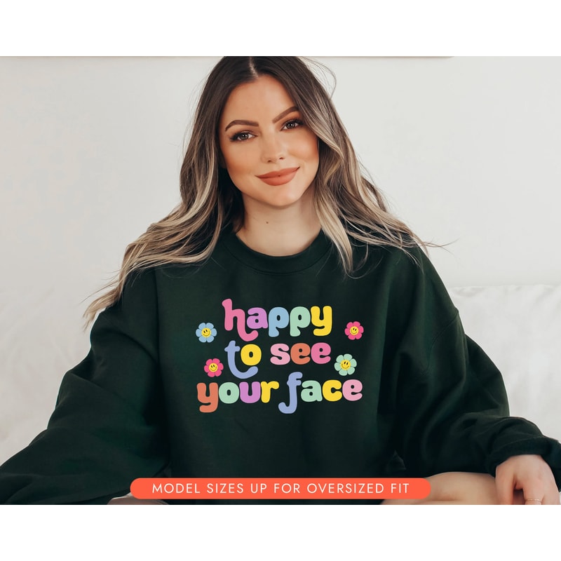 Back to School Teacher Shirt, Happy To See Your Face Shirt, 1st Day of School Gift for Teacher, Funny Teacher Life Shirt, Teacher Sweatshirt - 8.jpg