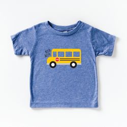 Beep Beep! Adorable School Bus Shirt for Kids - Baby to Youth Sizes, School Bus toddler/baby t-shirt, vehicles, bus, bee