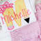 Embroidered Back to School Set, Applique Pencil Shirt, Personalized First Day of School Outfit, Pink Seersucker Ruffle Set - 2.jpg