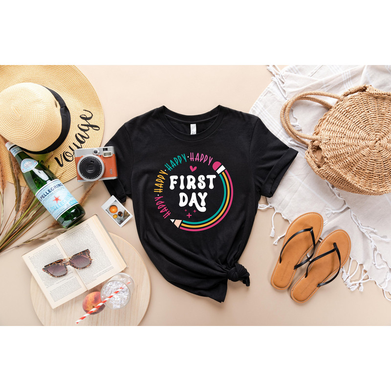 Happy First Day of School Shirt, Teacher Life Shirt, Teacher Gift, Teacher Appreciation, Back to School Shirt, Kindergarten Teacher - 5.jpg
