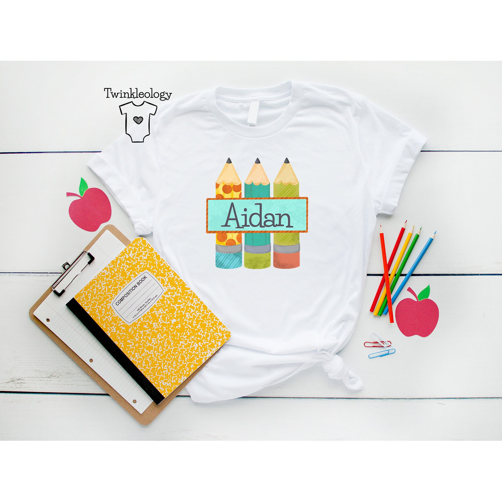 Personalized Back to School Kids Shirt - Back to School Name Toddler Shirt - Custom Boy Toddler Tee - 1.jpg