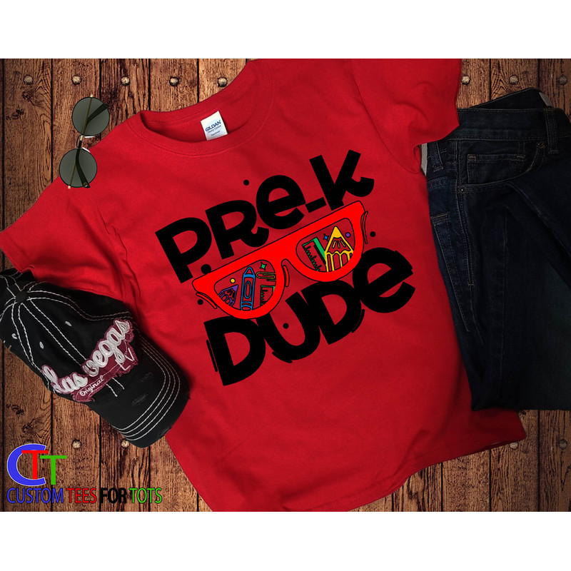 Pre-K Dude shirt- Pre-K 1st day of school shirt - Kids Boy Girl back to school Tee - 4.jpg