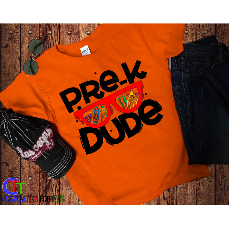 Pre-K Dude shirt- Pre-K 1st day of school shirt - Kids Boy Girl back to school Tee - 5.jpg