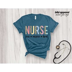 love inspire heal shirt, nurse t-shirt, nurse tees, cute nurse shirts, nurse appreciation gift, nurse gift idea
