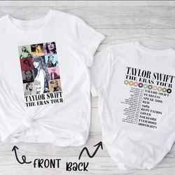 taylor swift the eras tour shirt, swiftie merch t-shirt, back and front shirt, swiftie eras tour, taylor swift fan
